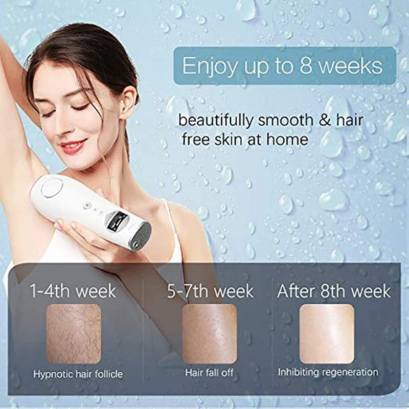 

Hair Removal Device, Ice Point Hair Removal Instrument, 360 Degree Ice Feeling Around 3 Files Ice Adjustment, EU Plug