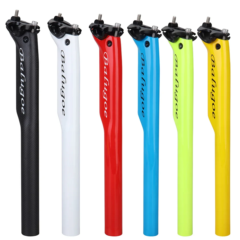 

3K Carbon Fiber Bike Seat Post Black Red Blue BMX MTB Road Bicycle Sseatpost 27.2/30.8/31.6*350/400mm Cycling Seat Tube