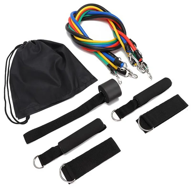 11 шт./компл. латекс трубы Эспандеры домашний тренажерный зал силовых тренировок