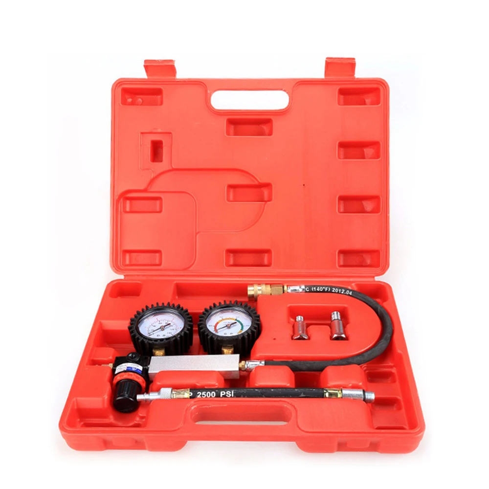 

Cylinder Compression Leak Detector Gasoline Engine Cylinder Tester Tool Kit