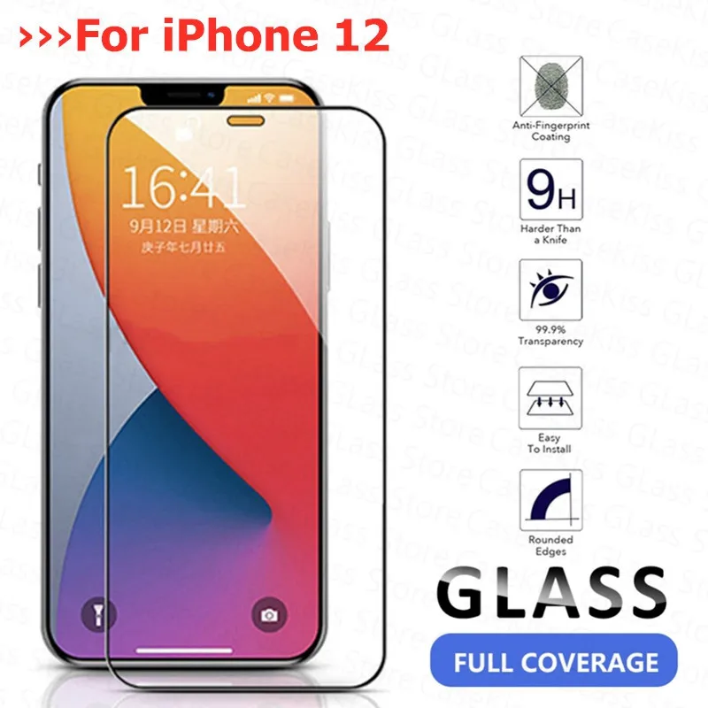 1 3 шт закаленное стекло для iPhone 12 Max полная защита экрана 9H Защитное Pro