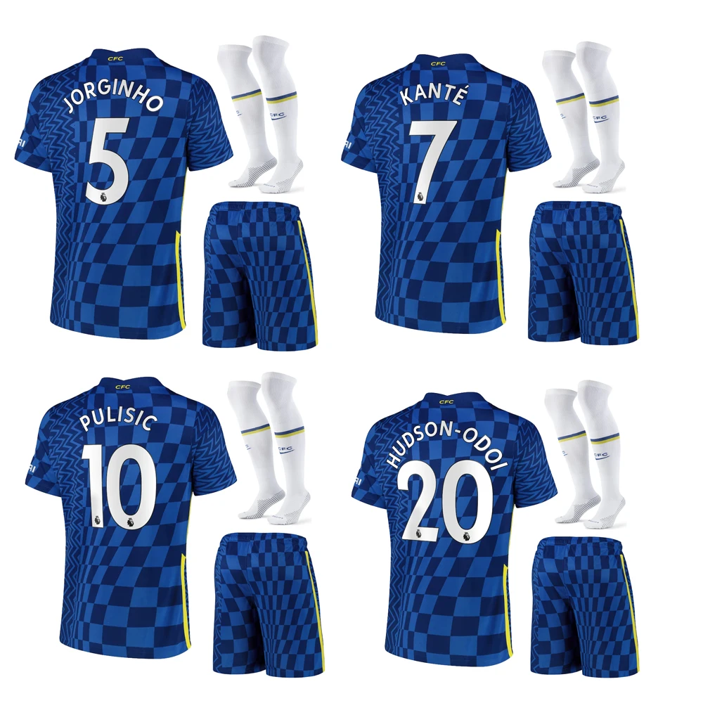 

2021 22 ChelseaES Men&Kid kit home camisetas de fútbol 2022 football jersey maillot de foot soccer shirt camisa de time 2021 22