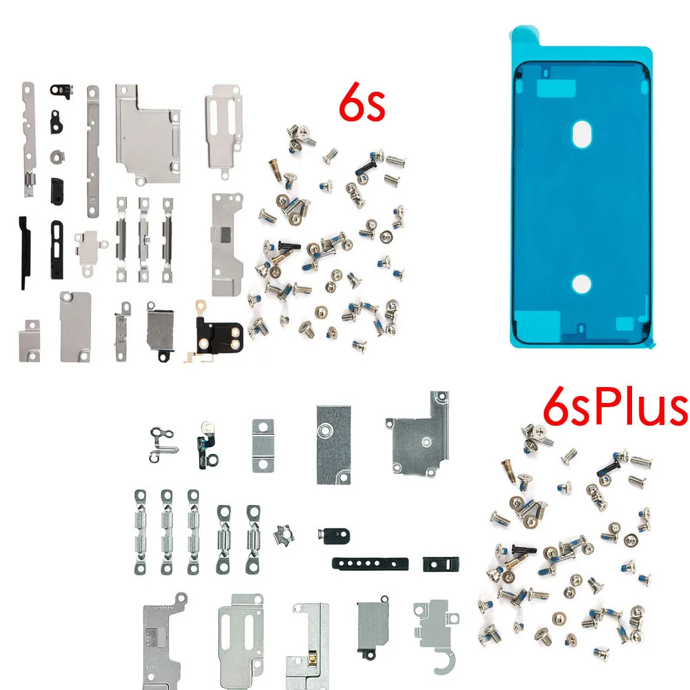 

Полный набор для iPhone 6s, 6s Plus, маленький металлический внутренний кронштейн, защитная пластина, набор + полный набор винтов + водонепроницаемы...