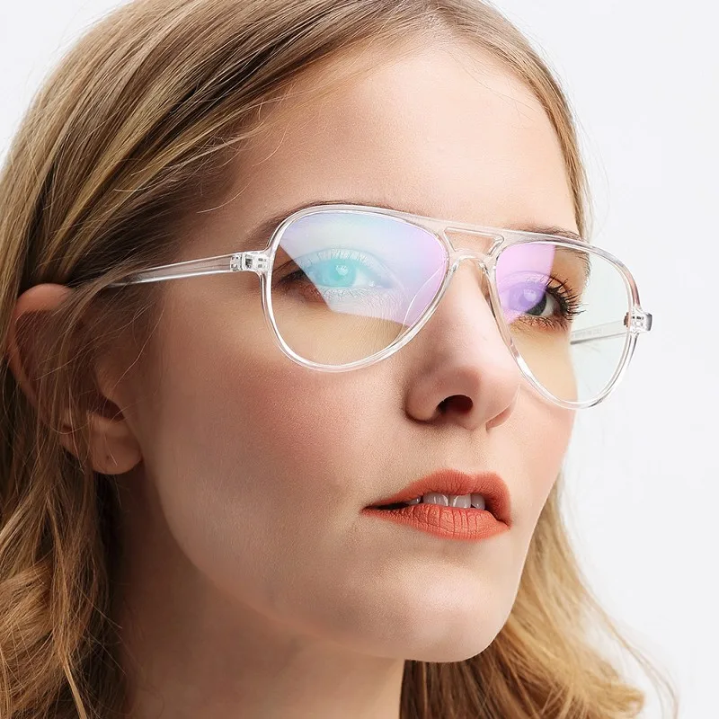 

MYT_0196 Hot Classic Clear Glasses Gold Frame Vintage Sunglass Women Men Optical Aviation Eyeglasses Transparent Clear Oculos
