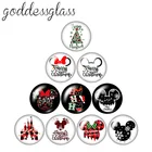 10 шт., Круглые Стеклянные Кабошоны, 12182025 мм