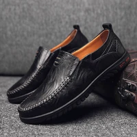genuine men shoes luxury brand 2021 casual slip on formal loafers men moccasins italian black male driving shoes