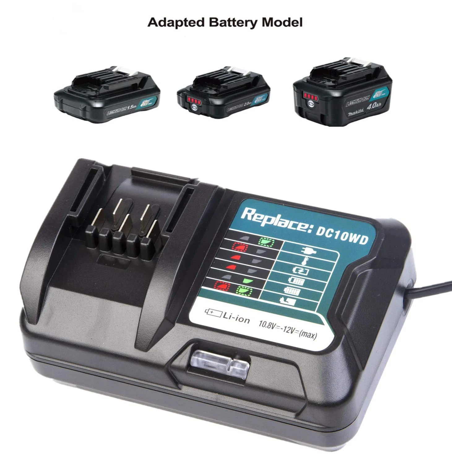 

DC10WD BL1015 Replace Battery Charger for MAKITA 10.8V 12V BL1016 BL1021B BL1041B FD05 DT03 RJ03Z SH02Z PH04Z DC10SB Charger