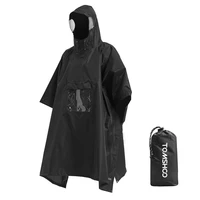 2022 new high quality polyester unisex raincoat thickened waterproof rain coat women men black camping waterproof rainwear suit