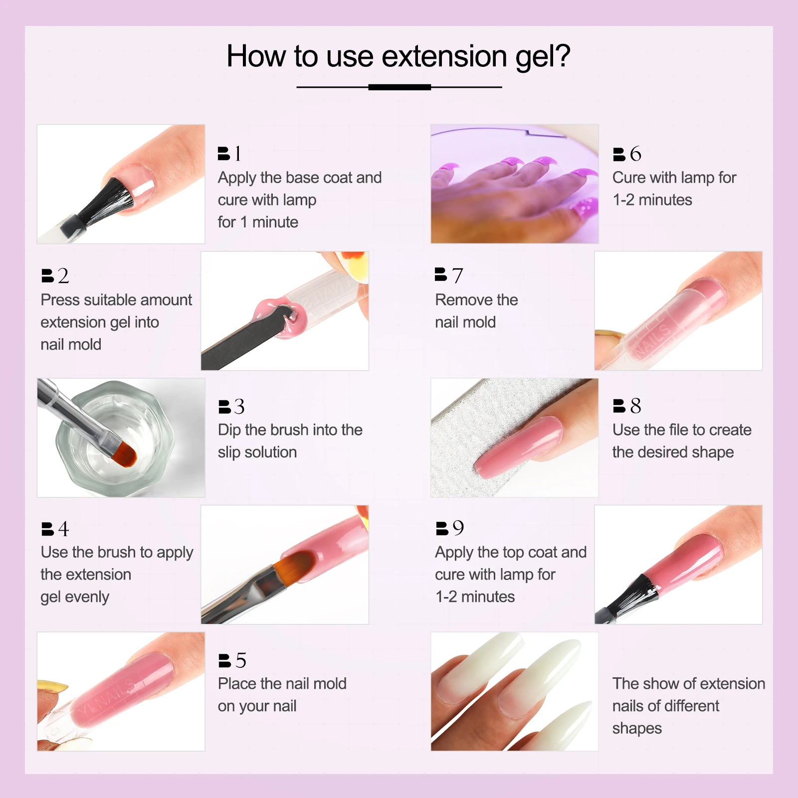 Полигель для ногтей COSCELIA набор наращивания акриловый моделирующий гель