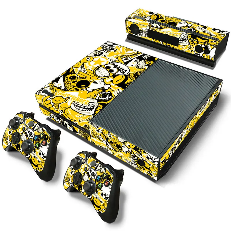 Наклейка на консоль и наклейка с 2 контроллерами для Xbox One | Наклейки