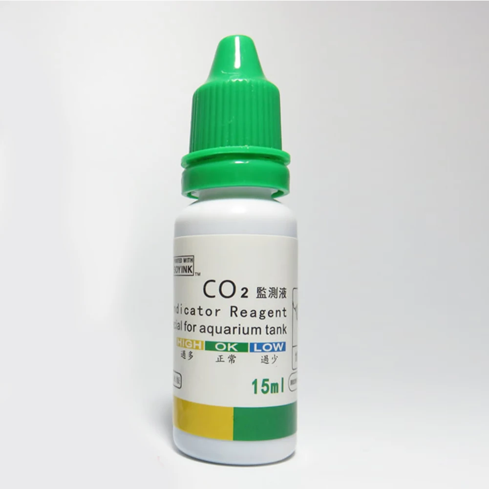 Портативный индикатор CO2 15 мл бутылка Легкий аквариум для рыбы маленького