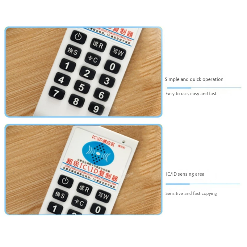 

Handheld RFID Card Reader Writer 125KHz-13.56MHZ Copier Duplicator ID Tags Programmer with Key Card Replicator ID/IC Card Cloner