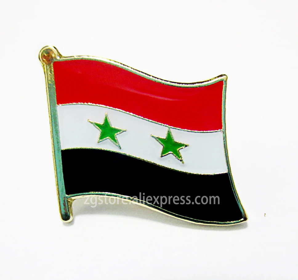 

Wholesale Lot of 10 pcs National flag Lapel Pins brooch Badge Emblem Syria