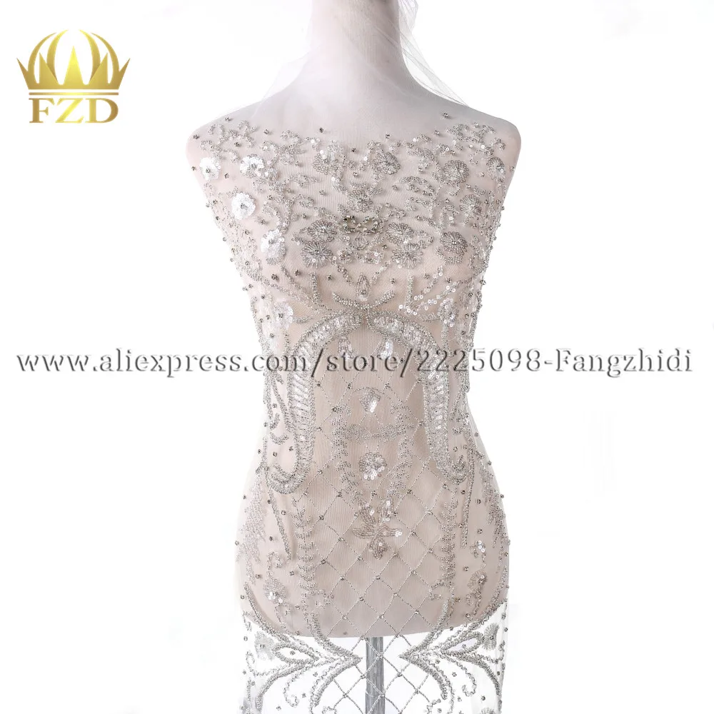 Аппликация лифа из горного хрусталя кристальная аппликация для новобрачных