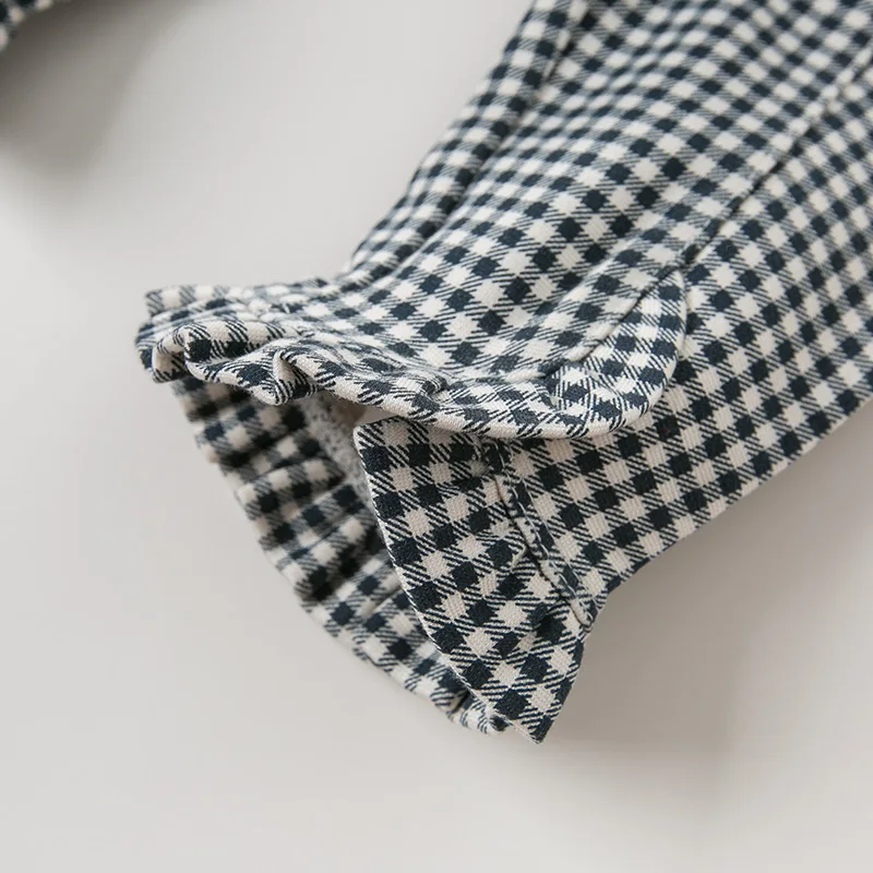 DBM11129 dave bella/осенние модные клетчатые штаны для маленьких девочек детские длинные