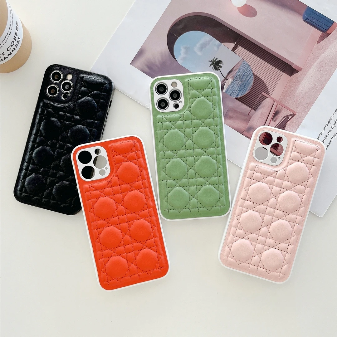 

Fashion Plaid pattern for iPhone 7 8Plus 11Pro 12Pro 13Pro se2020 X XS XR 11 12 13 11Promax 12Promax 13Promax Antiskid soft Case