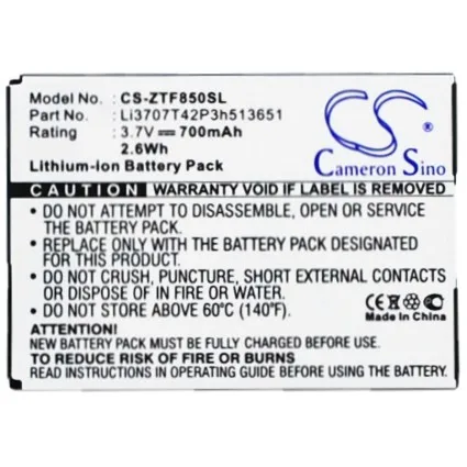 

CS 700mAh battery for Telstra F252, F256, F850, F851 Li3707T42P3h513651