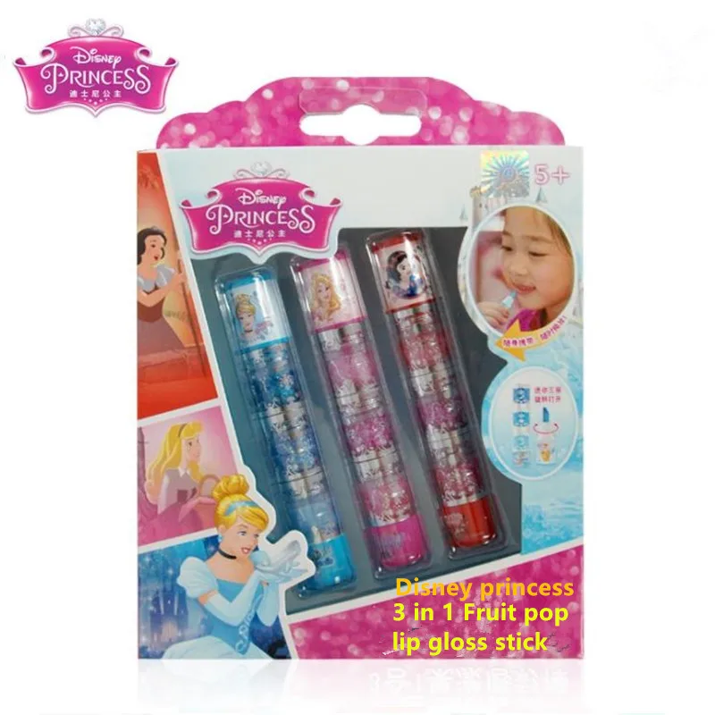 Disney Белоснежка девочка Макияж игрушка фруктовый поп блеск для губ палка Детская