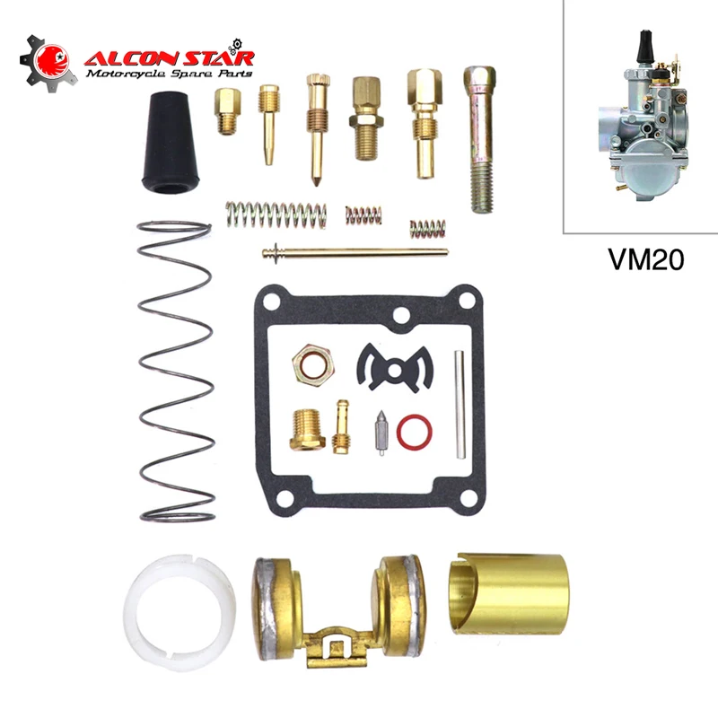 Набор для ремонта мотоцикла Alconstar- VM20, Ремкомплект узел топлива для мотоцикла с запасными насадками для замены карбюратора Mikuni VM20