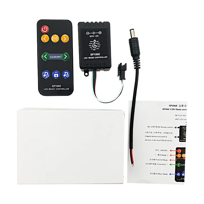 Светодиодный RGB-контроллер SP106E 9 клавиш радиочастотный беспроводной пиксельный IC