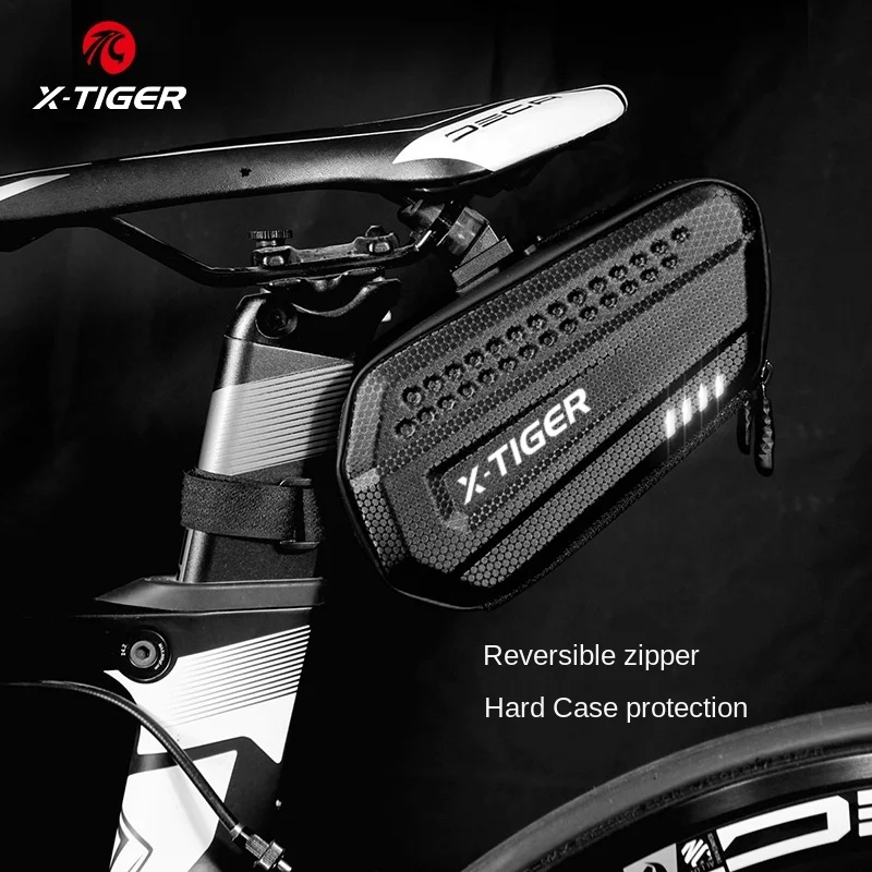 

X-TIGER Bicycle Bag Rainproof MTB Road Bike Saddle Bag 1.2L Large Capatity Cycling Seatpost Rear Bag For Bicycle Accessories