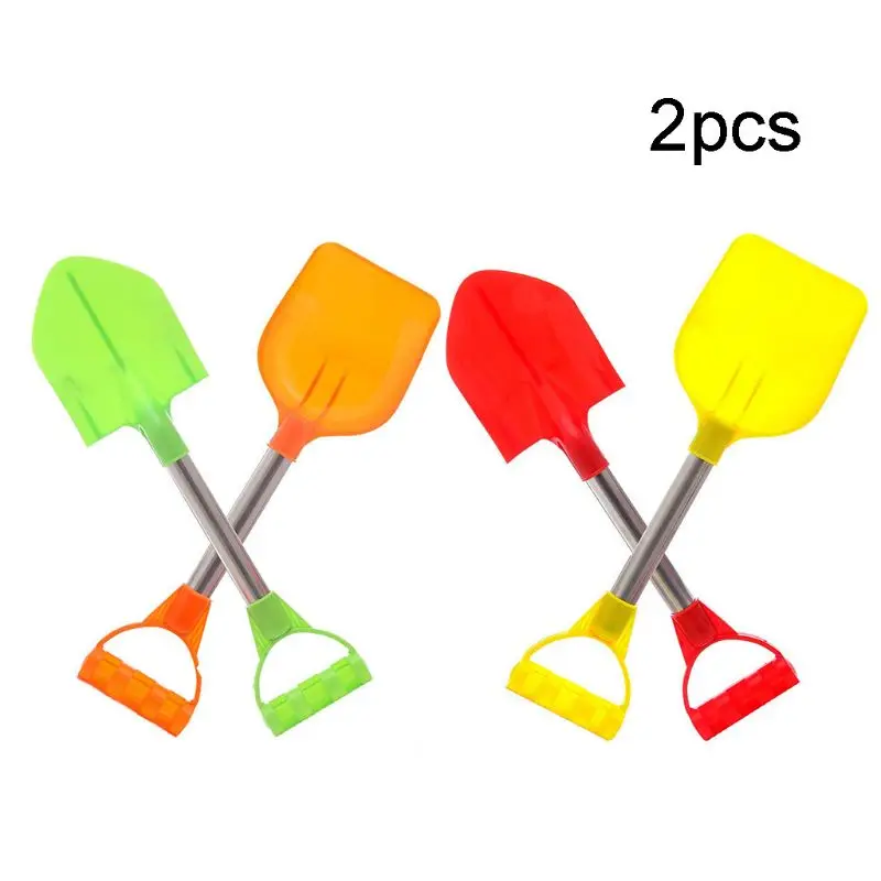 

2pcs Children Summer Beach Toy Kids Outdoor Digging Sand Shovel Play Sand Tool Playing Snow Shovels Boys Girls Play House Toy