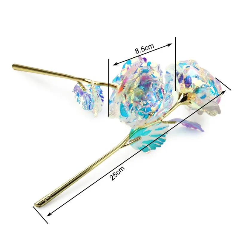 

2021 LED Galaxy Rose Eternal 24K Gold Foil Rose Flower Valentine's Day Gift for Girls Wedding Decor Lover Lighting Rose