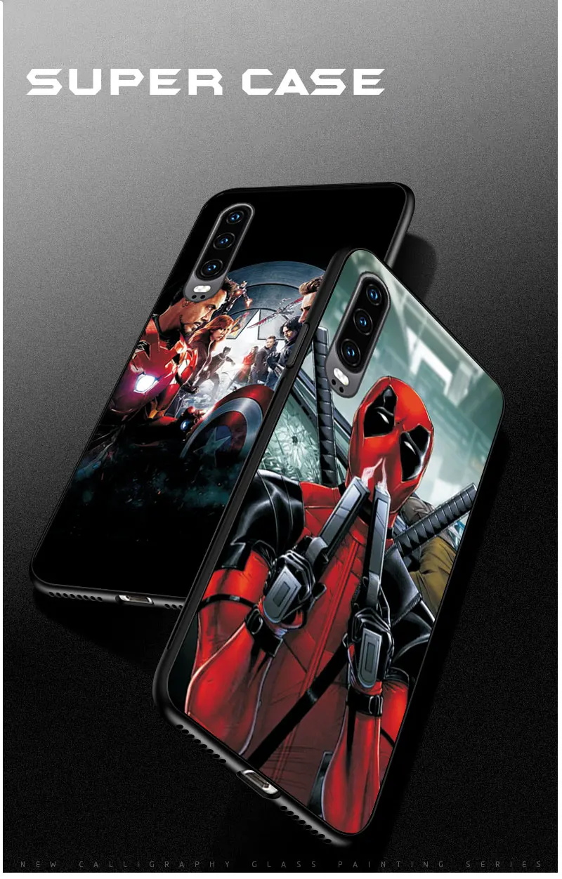 Чехол captain america для huawei P30 Lite P10 Lite, черный ТПУ для huawei P30 P20 Pro P8 P9 Lite, чехол для huawei P30 Pro, чехол
