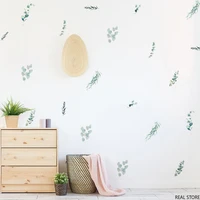6sheetset green plants diy wall sticker watercolor diy for living room bedroom decals fresh office nursery decor post
