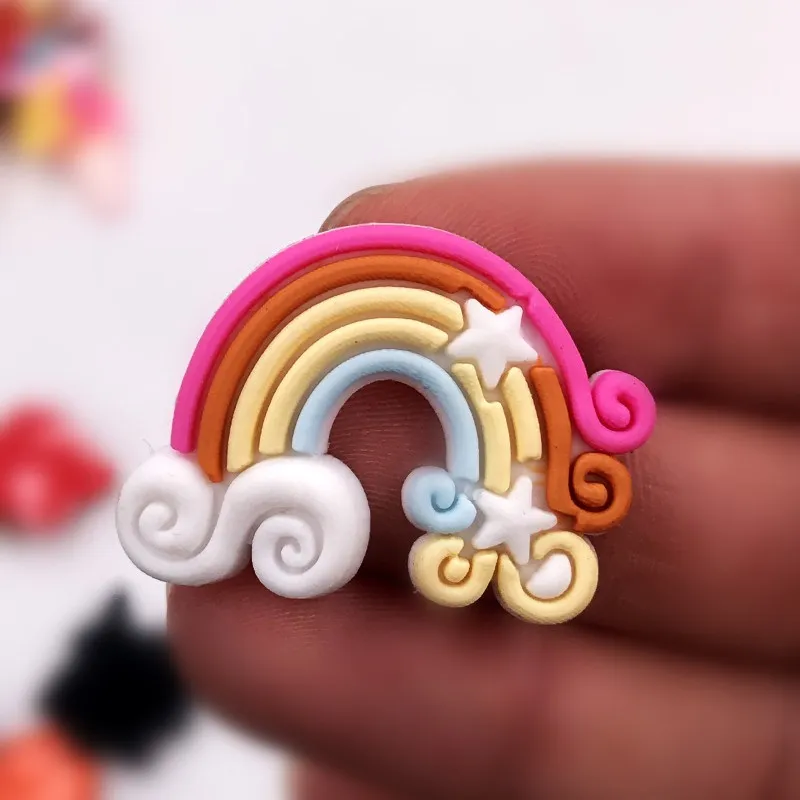 100 шт. Корона икона радуга звезда облака ПВХ силикон для DIY аксессуары магниты на