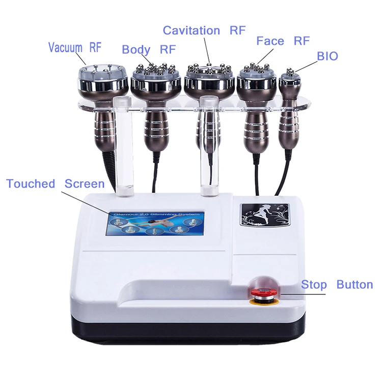 

CE Approval 40K Cavitation Vacuum Fat Removal RF Radio Frequency Beauty Equipment with Multi Handles