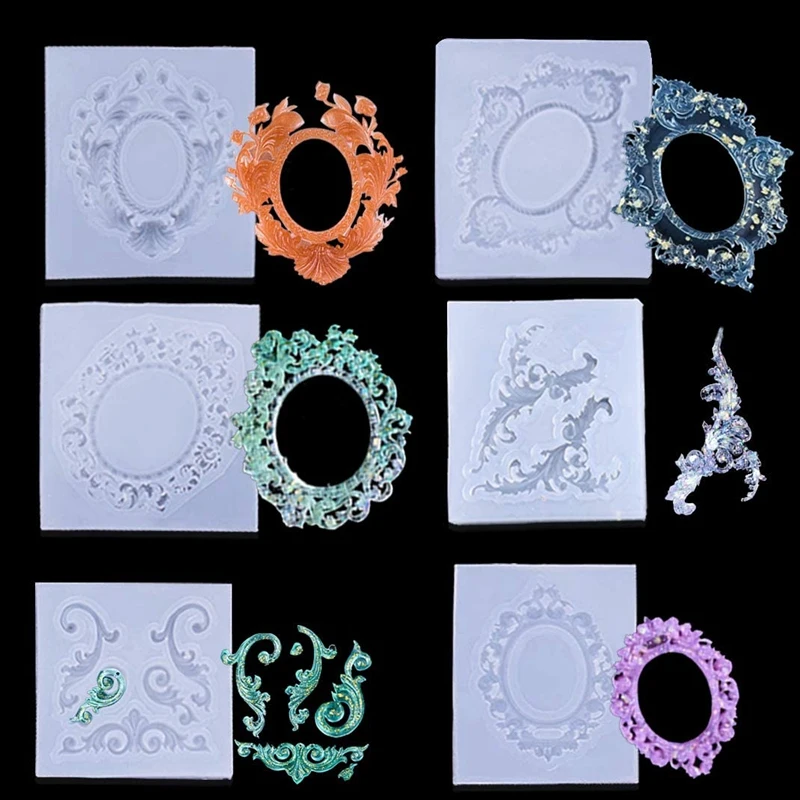 6 шт Ретро фоторамка формы силиконовые для эпоксидной смолы литья DIY ремесло