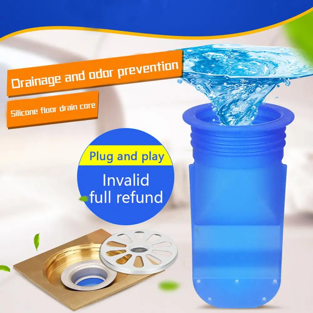 

Silicone Kitchen Strainer Bathroom Pipe Sewer Drainer Pest Control Floor Drain Accessories Round Stainless Free shipping