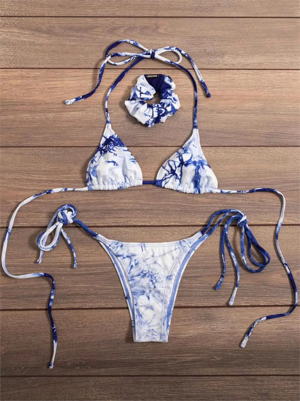 Бикини с галстуком красителем костюм 2020 сексуальный купальник пуш ап Женский