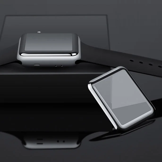 9H 3D закаленное стекло LCD изогнутый полный экран Защитная крышка для Apple Watch 42 мм 38