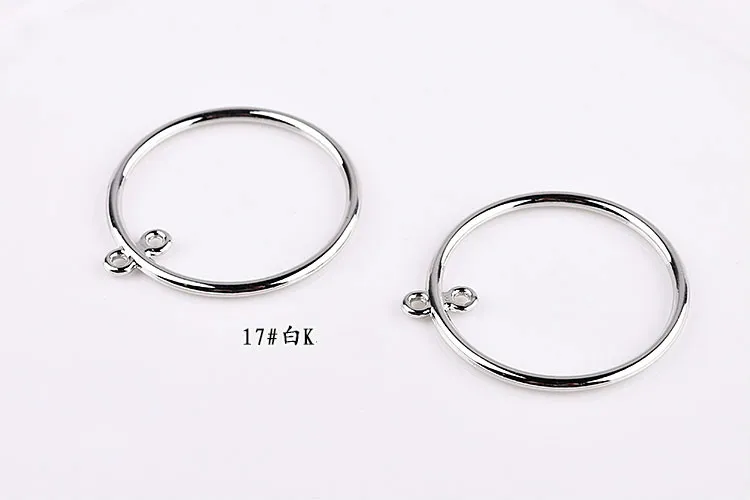 Корейские минималистичные двойные круглые серьги DIY из сплава с гальваническим