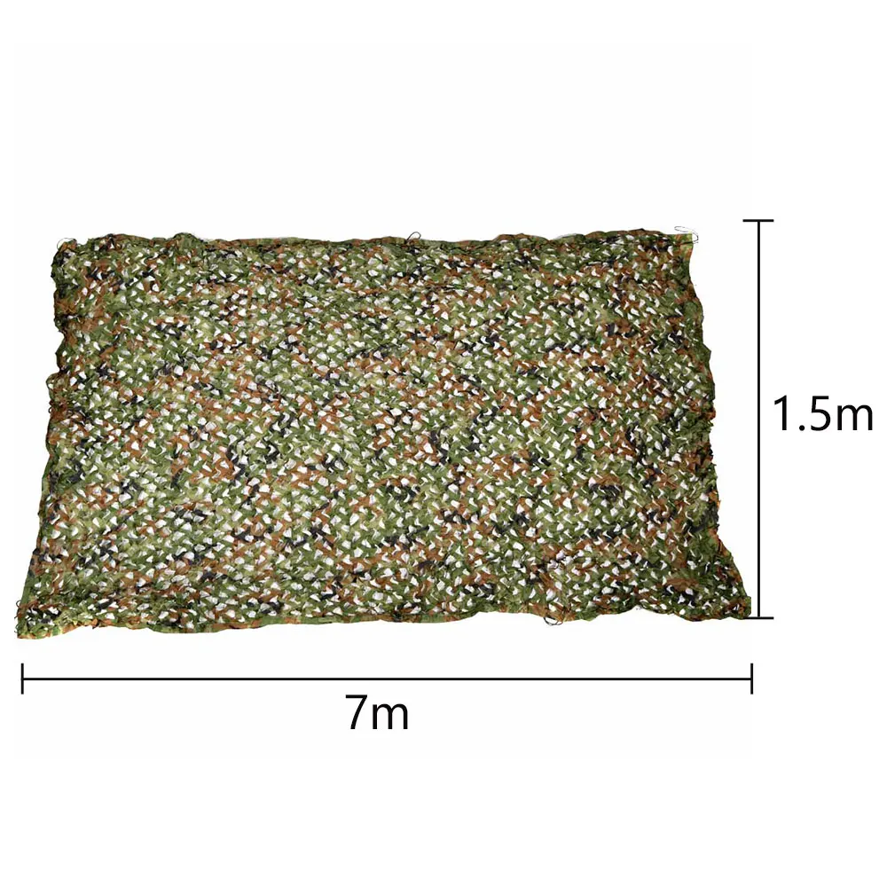 Camo Green 7x1.5m Охотничья Военная камуфляжная сетка лесная армейская камуфляжная сетка Кемпинг солнцезащитный тент солнцезащитный навес - Цвет: Camo Green 7x1.5m