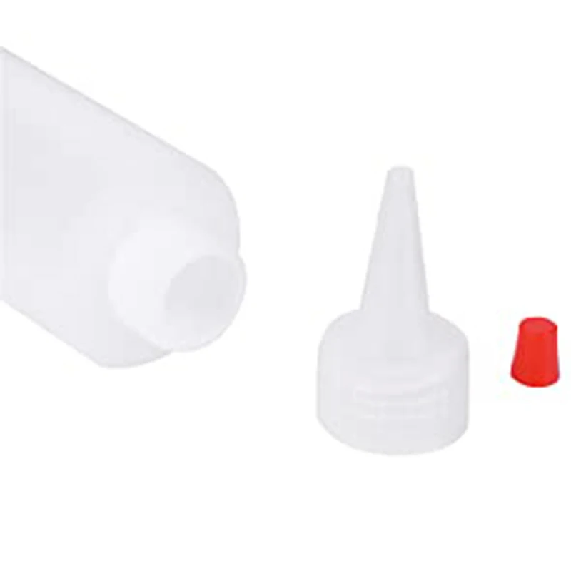 LIXF 24 упаковка маленькие пластиковые бутылки для выдавливания приправ с красным