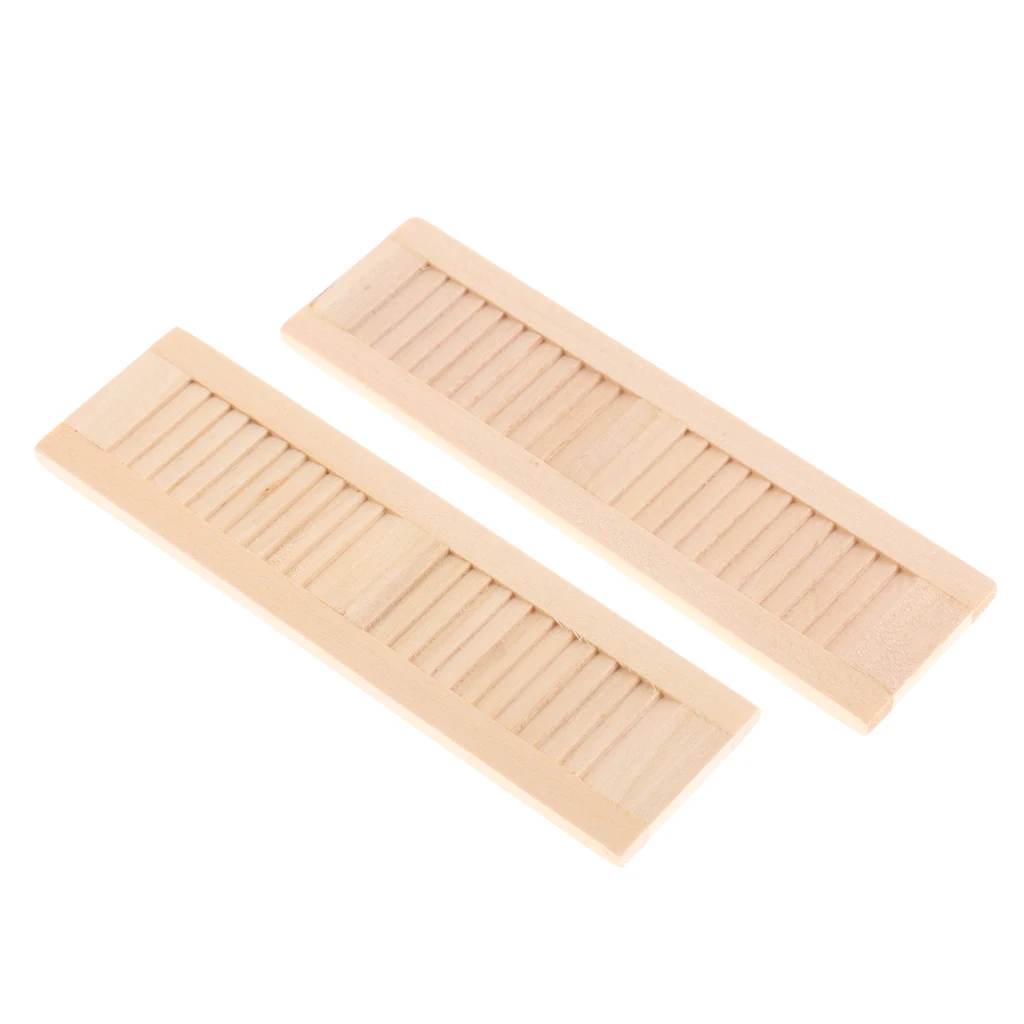 

12th Dollhouse Miniature DIY Unfinshed Window Blind Shuttters Ornaments