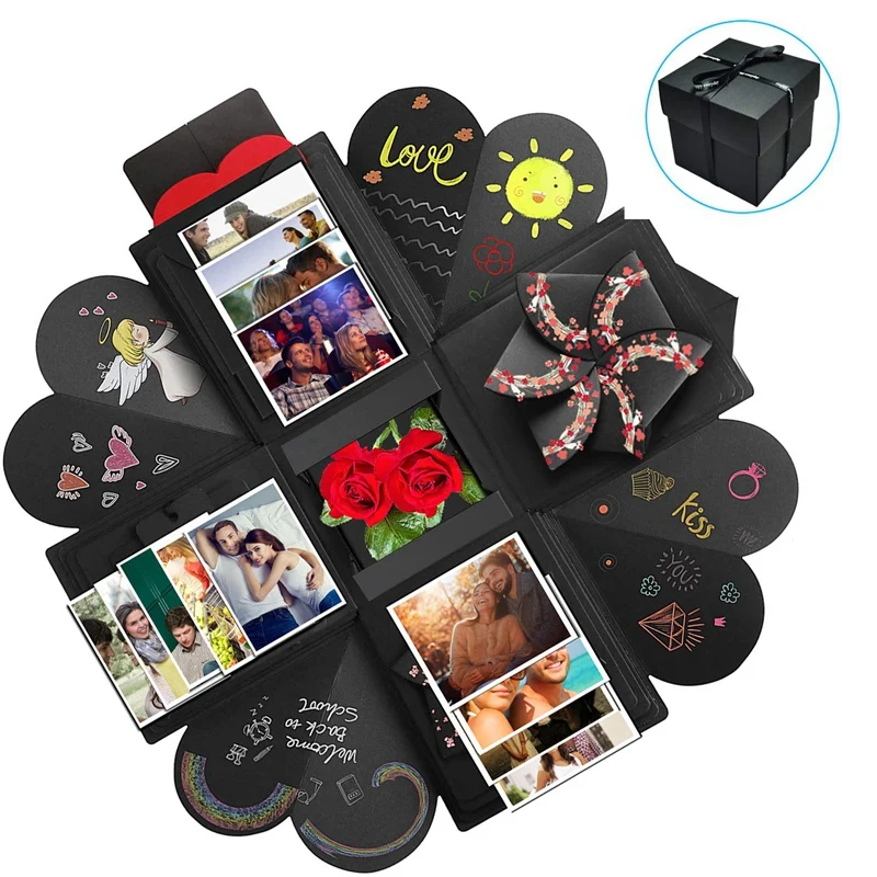 Творческий взрыв коробка ручной работы скрапбук фотоальбом с Diy аксессуары