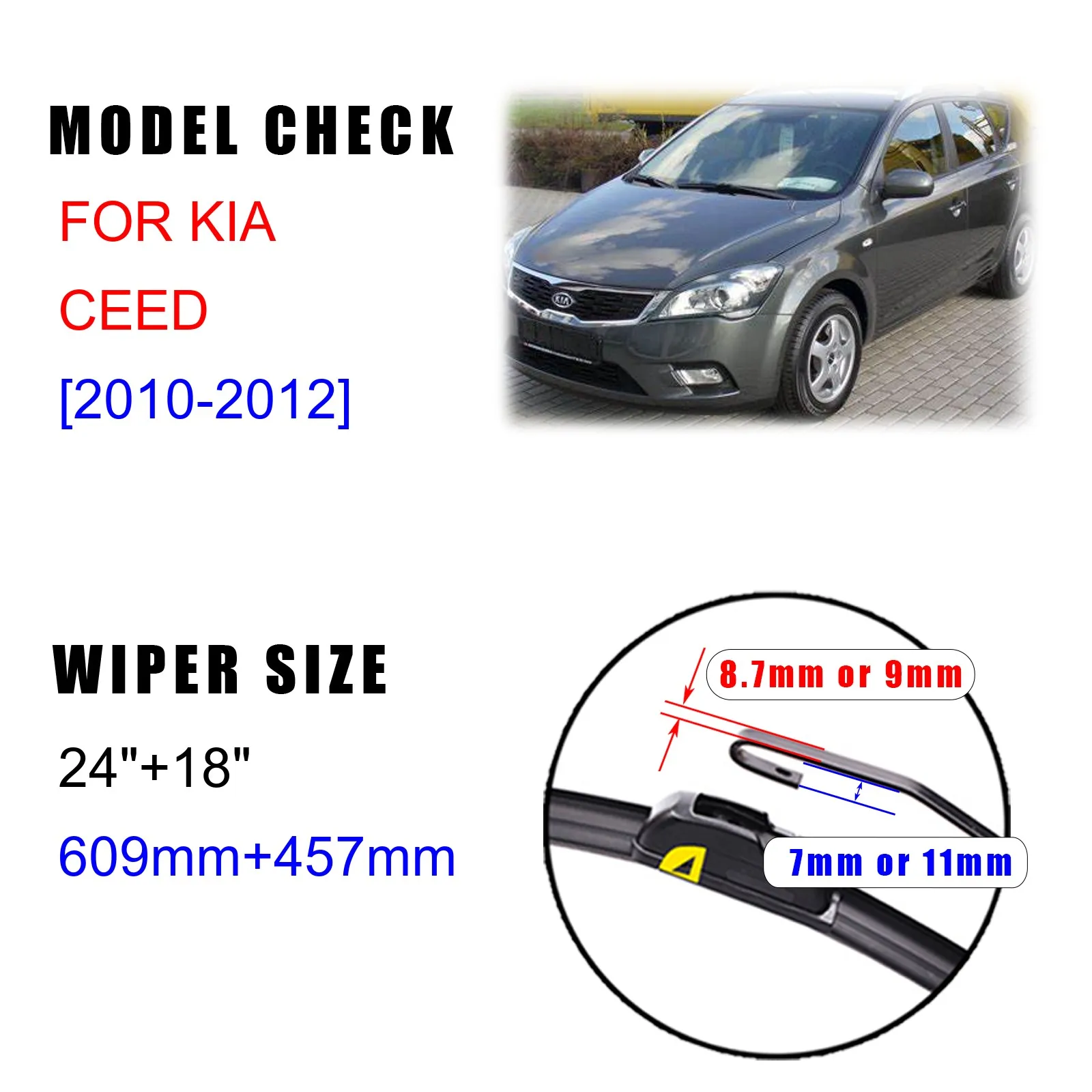 Щетки стеклоочистителя для KIA Ceed 2010 2011 2012 ED Cee ɽ | Автомобили и мотоциклы