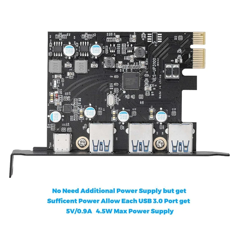 Плата расширения PCI E на USB3.0 + Type C (плата PCIe) 3 порта с Суперскоростной USB 0 плата для