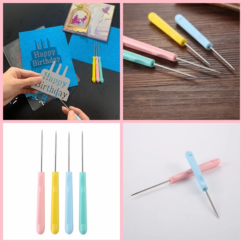 

4Pcs/ Set Die Pick Paper Piercing Tool Picking Scraps Out of Dies Small Pieces of Paper From Die-Cuts Accessories Make Paper New