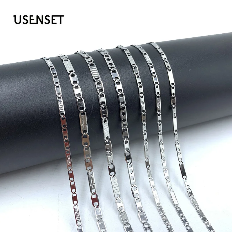 

Link Chain Stainless Steel Necklaces Jewelry Gifts Never Rub Off Color 50CM With Lobster Clasp Wholesale
