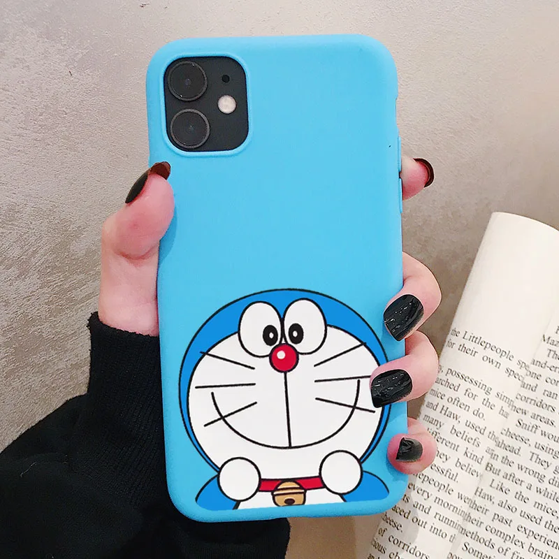 Чехол для телефона с синим котом дораэмоном XiaoMi RedMi Note 8 7 6 5 K20 Pro матовые