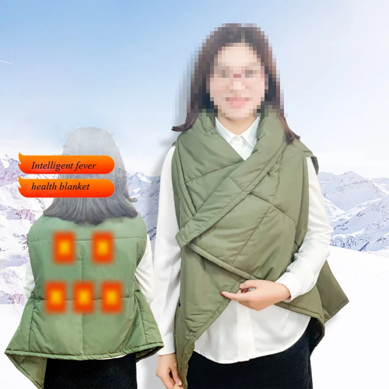 Женская уличная теплая одежда с USB шаль из углеродного волокна подогревом шарф