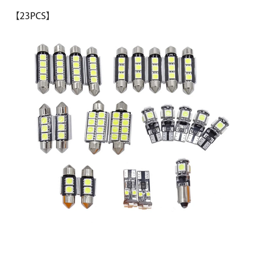 

23Pcs Car LED Interior Lights Lamp Bulbs Kit for BMW X5 E53 2000-2006 White Hot