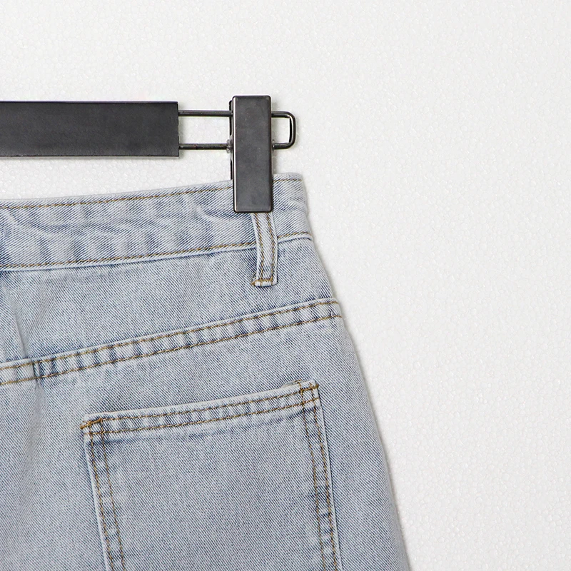 

SISPELL Patchwork Diamond Tassel Denim Shorts For Female High Waist Slimming Wide-legged Women's Short Fashion Tide 2021