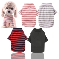 bottoming shirt dog cat clothes wild stretch cotton comfortable stripe all match cotton blend soft base pet dog clothes hot sale