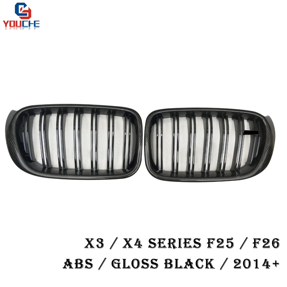 X3 F25 X4 F26 подтяжки лица углеродного волокна передний капот решетка для BMW 2014 2017 5